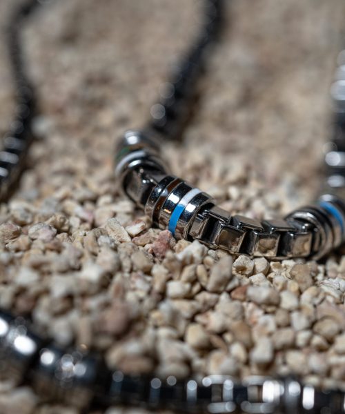 BR 1961/AR Bracciale maglia veneta in argento e smalto